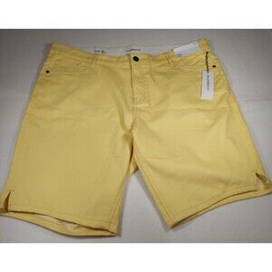 Liz Claiborne Sara Mid Rise Short Sz 20W Yellow Slimming Cotton Stretch New